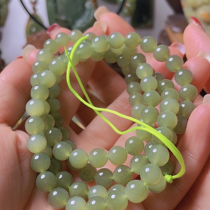 未镶嵌手串和田玉黄*菊