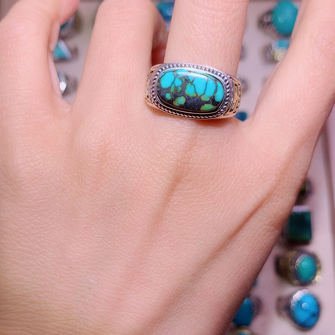 绿松石银S925镶嵌颈饰