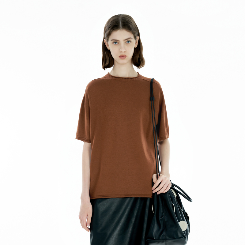 IIIVIVINIKO 2024AW"Bielo合作系列"宽松版型针织T恤R440106621E