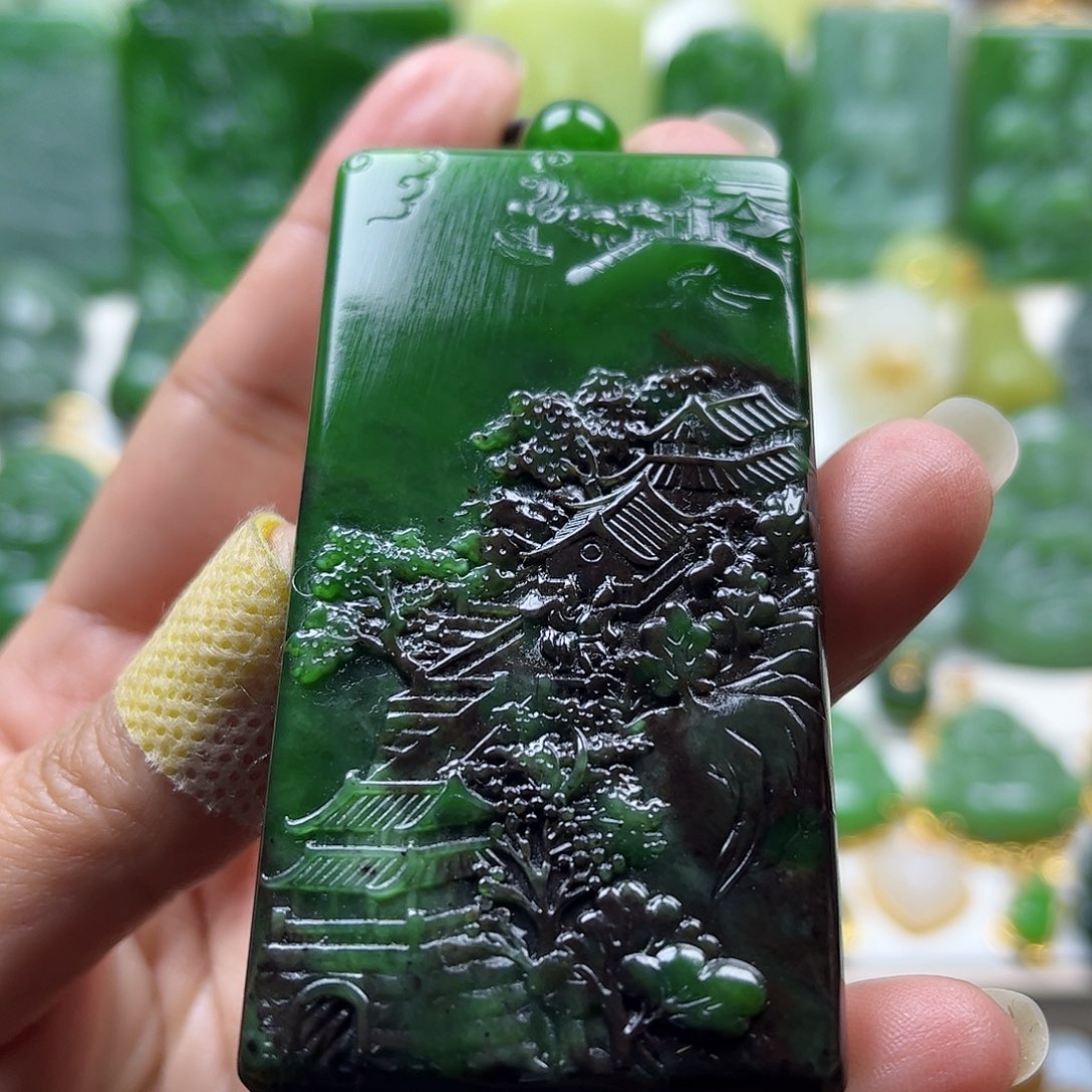 和田玉吊坠未镶嵌@**水