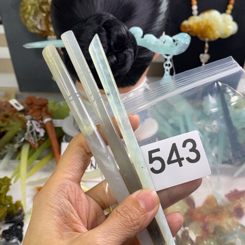 【闪购商品】岫玉发饰未镶嵌音*雪