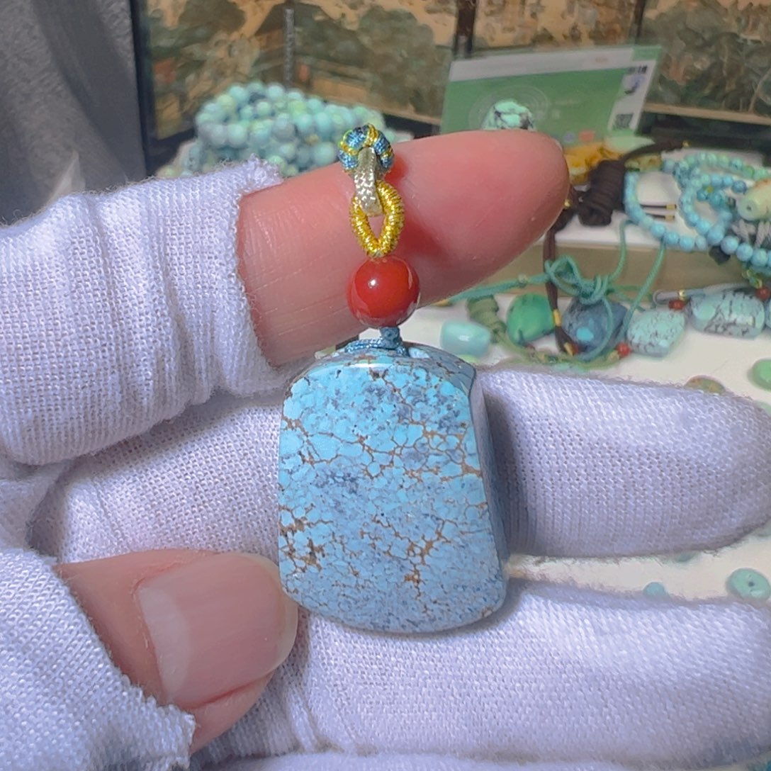 绿松石无事牌未镶嵌