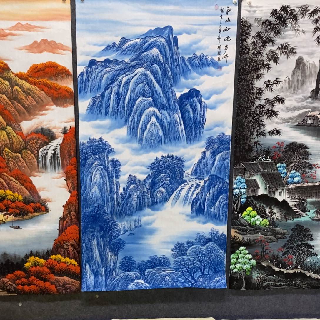 国画利**川尺寸140✖️70四尺精品手绘画