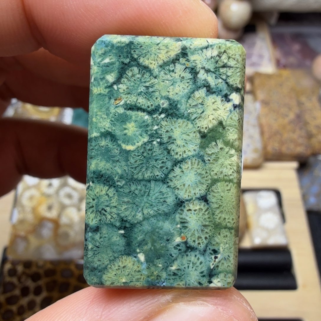 硅化玉未镶嵌纯天然色有机玉石保真色