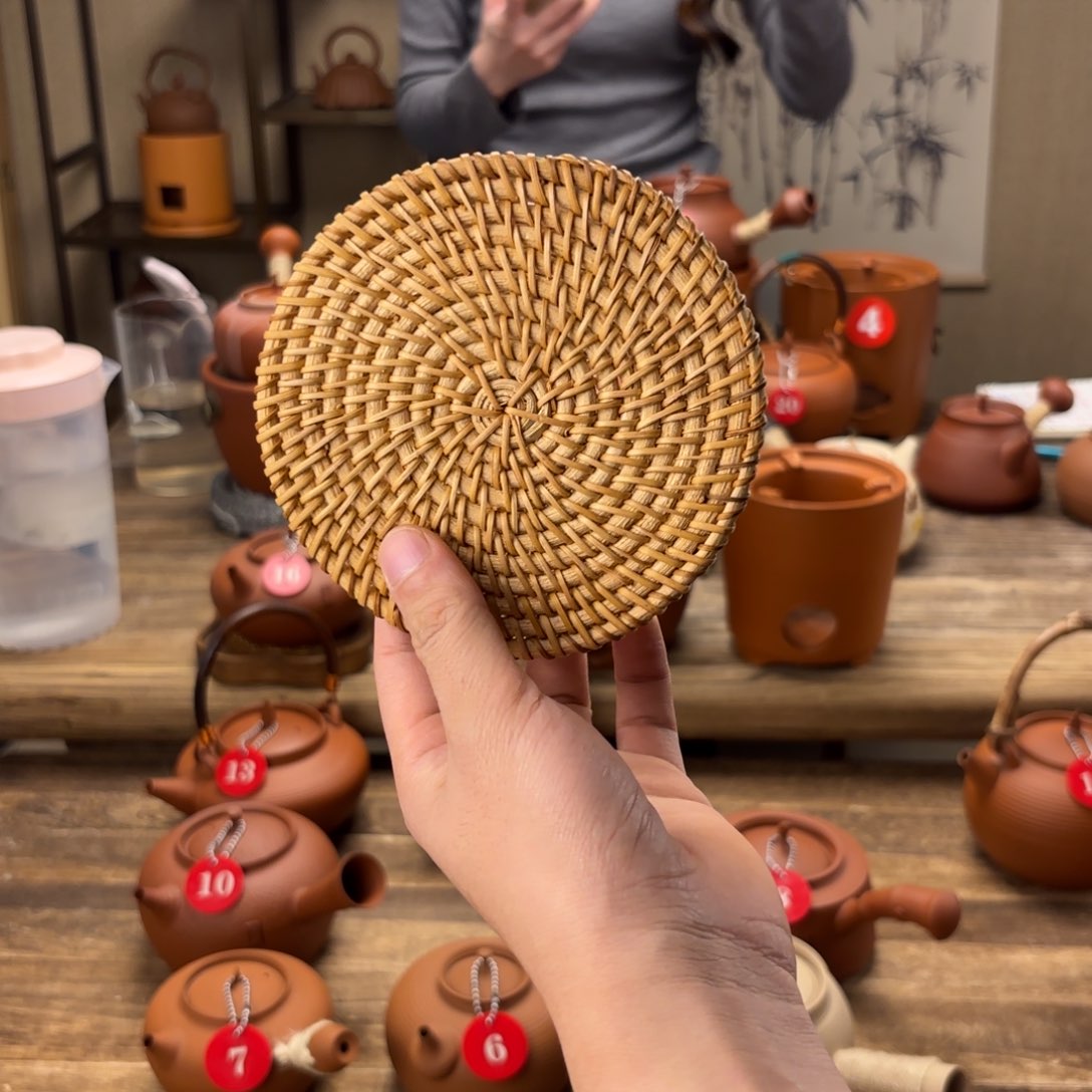 煮水煮茶甘甜 潮州砂铫壶 搭藤垫
