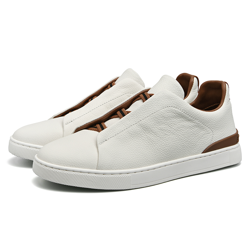 广州手工轻奢头层牛皮商务休闲男鞋户外运动板鞋211985