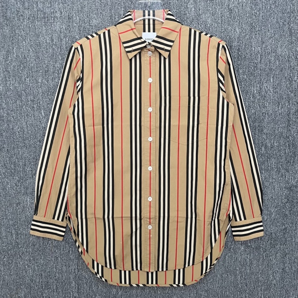 99新 BURBERRY/博柏利 经典竖条纹长袖衬衫/36码/99新/13016