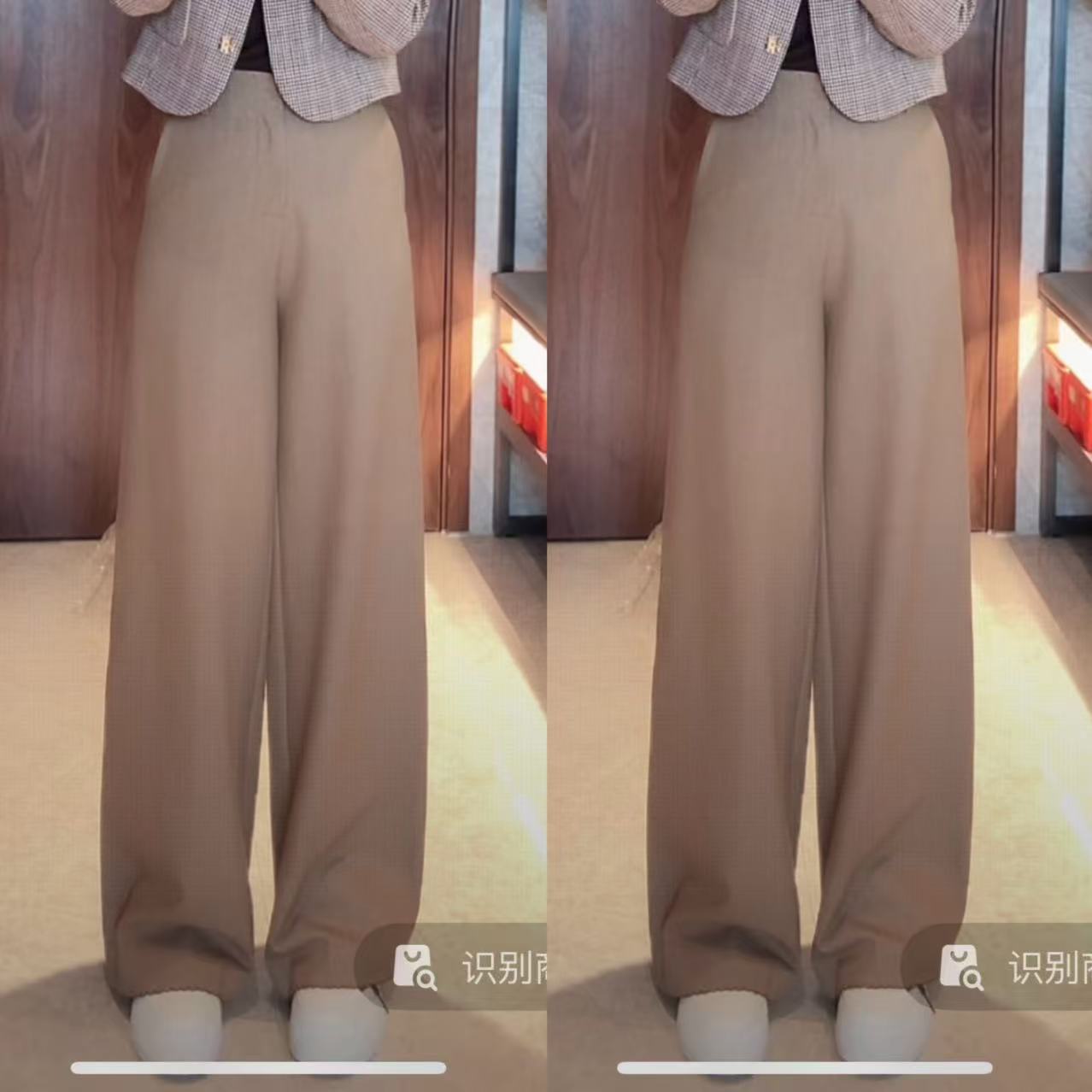 高腰通勤休闲风直筒长裤时尚百搭显高显瘦气质减龄67862
