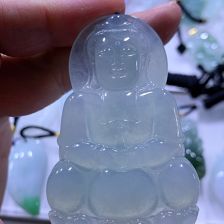 翡翠颈饰未镶嵌天然翡翠A货吊坠