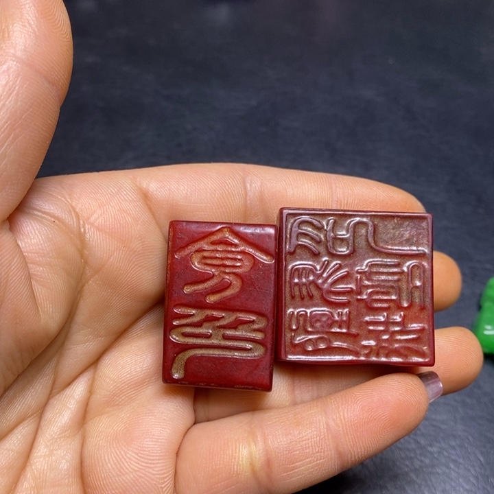 白玉菩提吊坠双*摆件