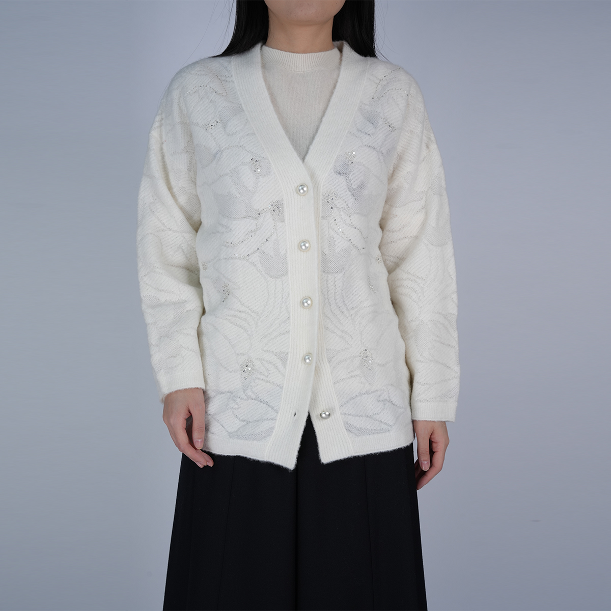【样衣】中国风秋冬精致短款通勤百搭长袖开衫上衣WH050078817