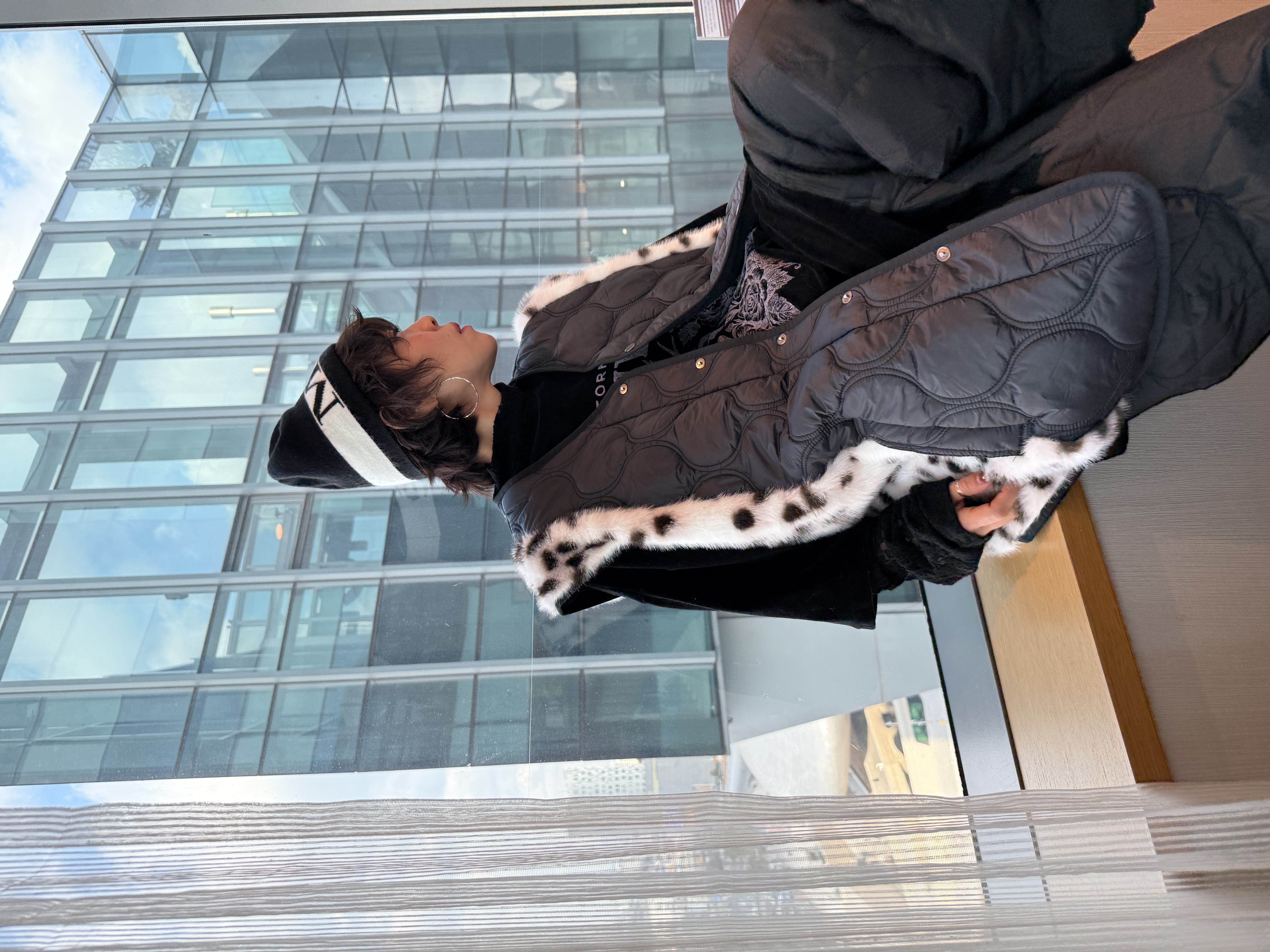 韩国新款毛毛拼接马甲（No退换）