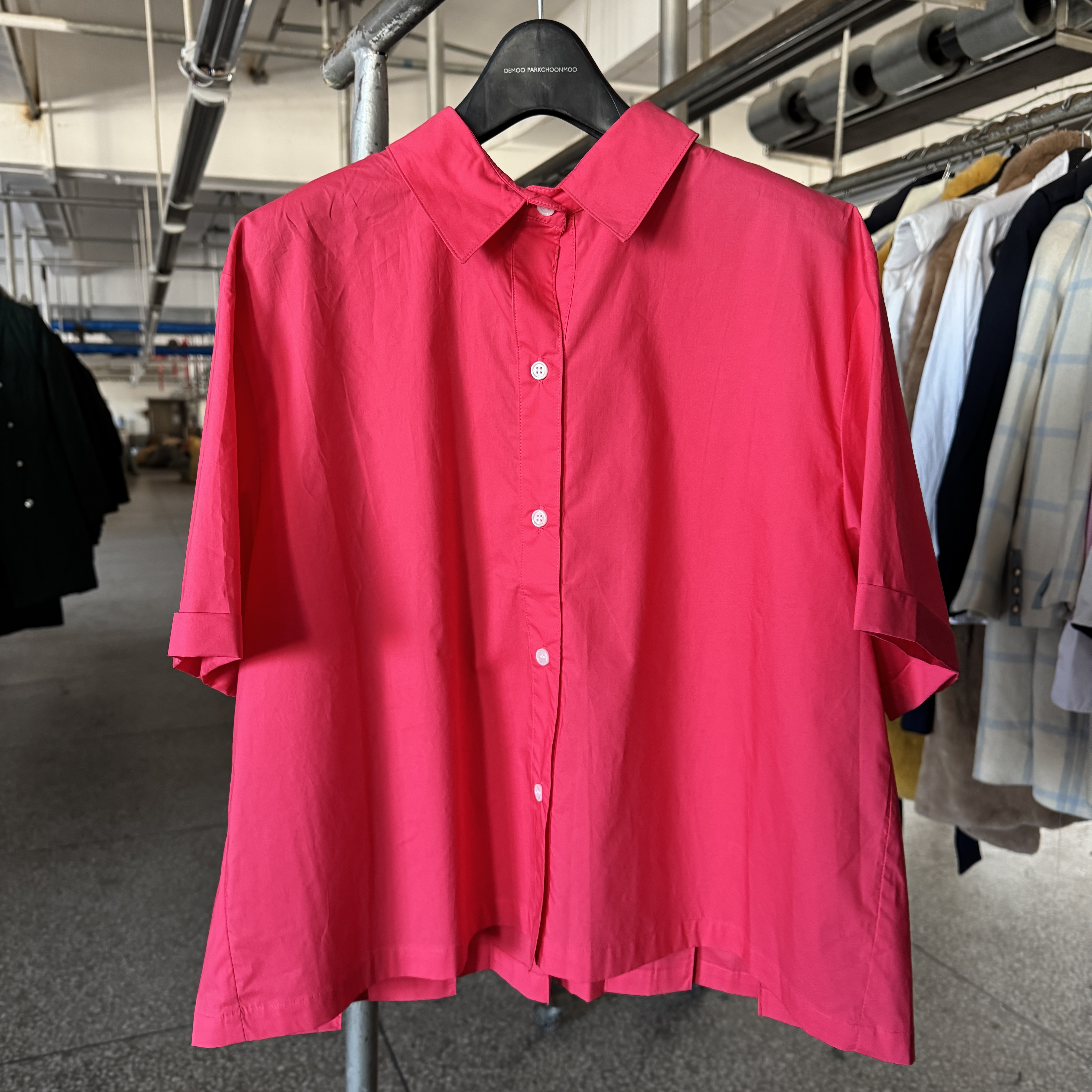 休闲舒适洗水微弹厚料衬衫外套直筒裤子时尚百搭