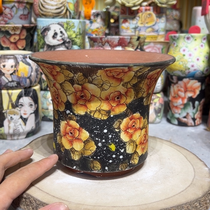 景德镇红陶精品手绘陶瓷