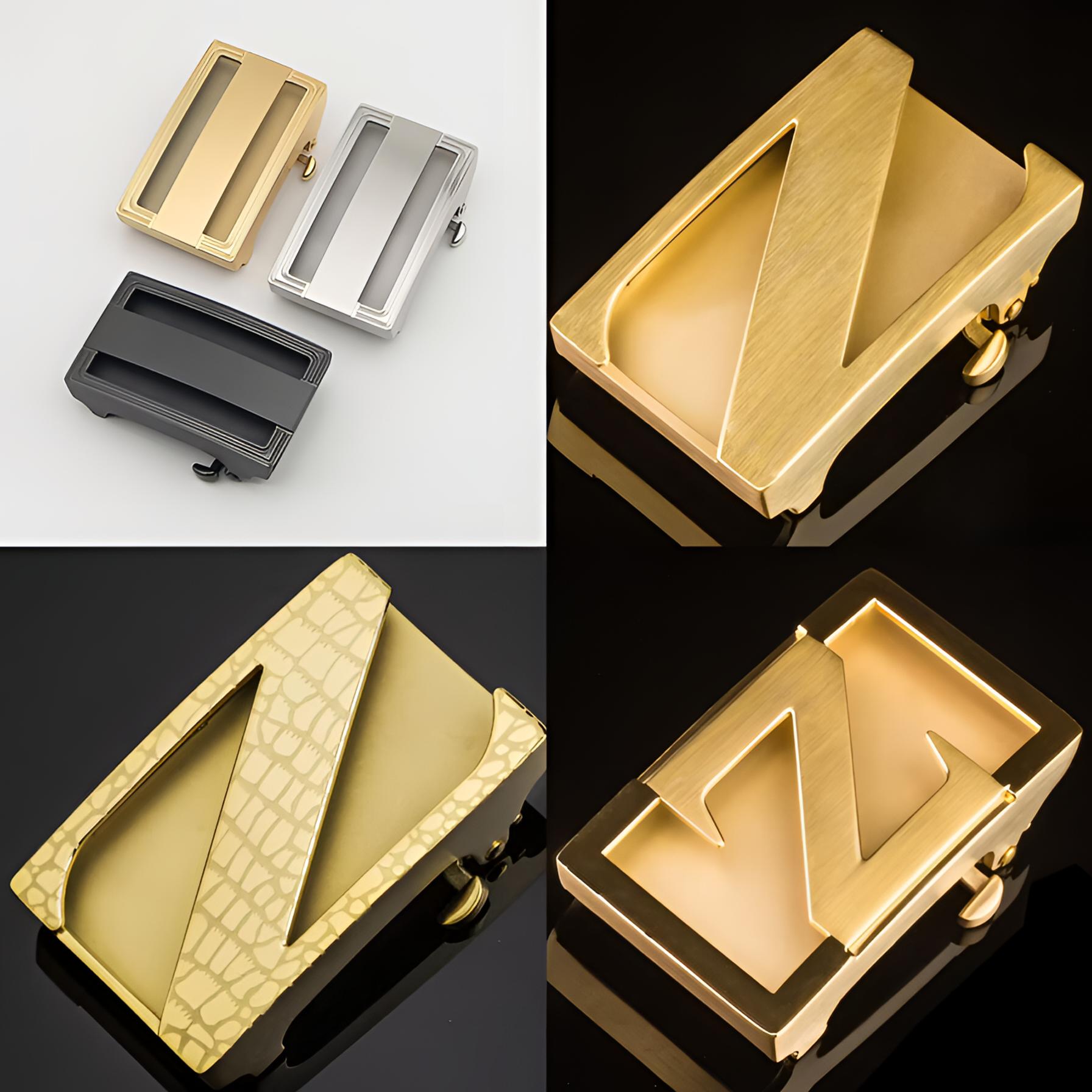 [自动扣款]男士不锈钢皮带扣3.5内穿自动潮流Z字时尚腰带扣定制款