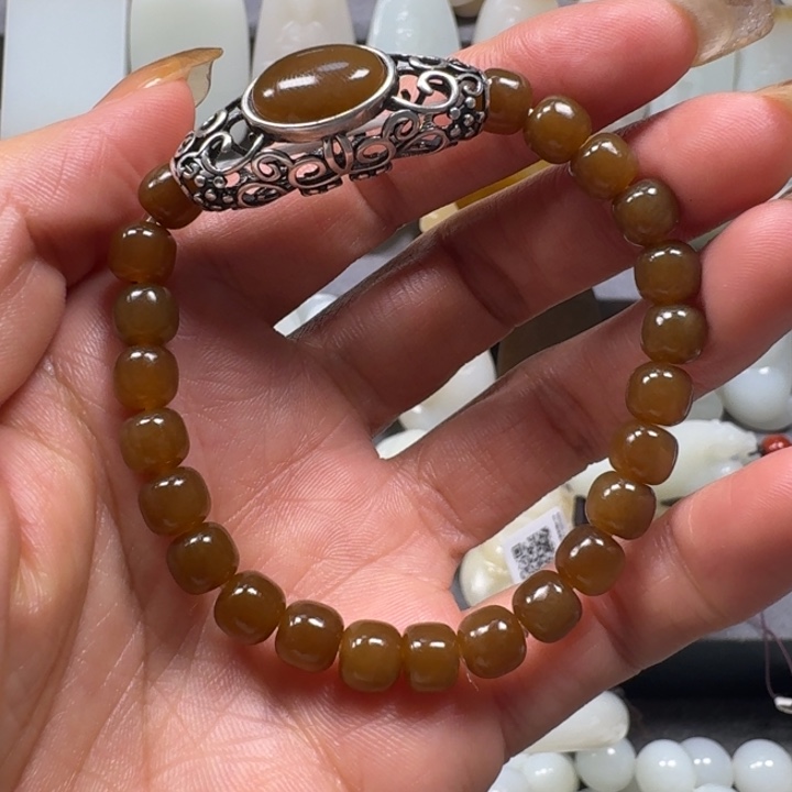和田玉手串未镶嵌