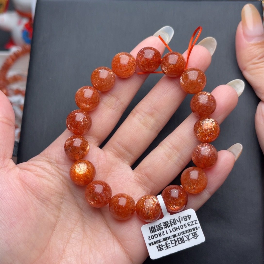 未镶嵌长石手串金太阳12