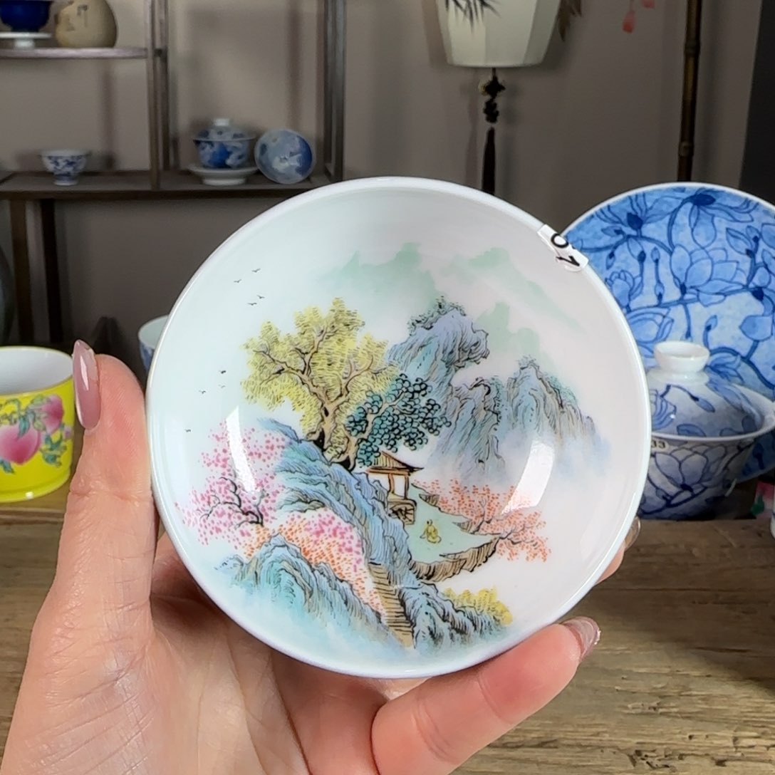 杯景德镇陶瓷柴烧多人