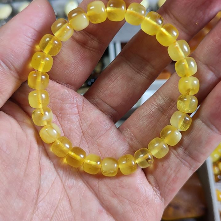 琥珀手链未镶嵌瑕疵款俄料蜜蜡老型8mm+9g