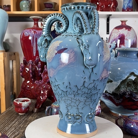 瓷片勇**人神垕镇钧瓷艺术