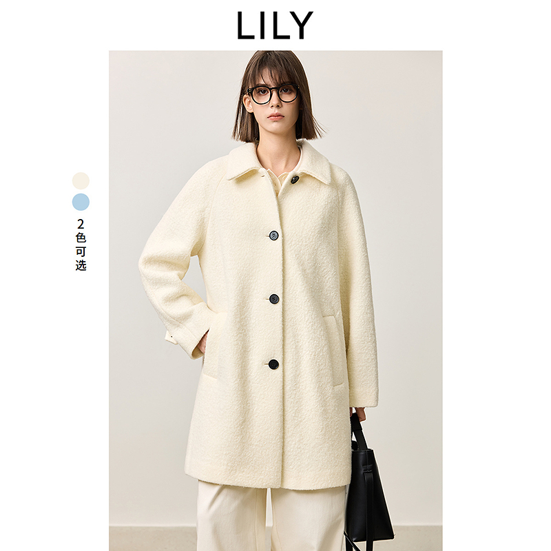 【商场同款】LILY冬新款女装毛呢外套124430FN26