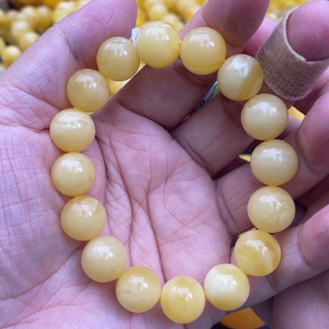 琥珀裸石未镶嵌琥珀蜜蜡12m m