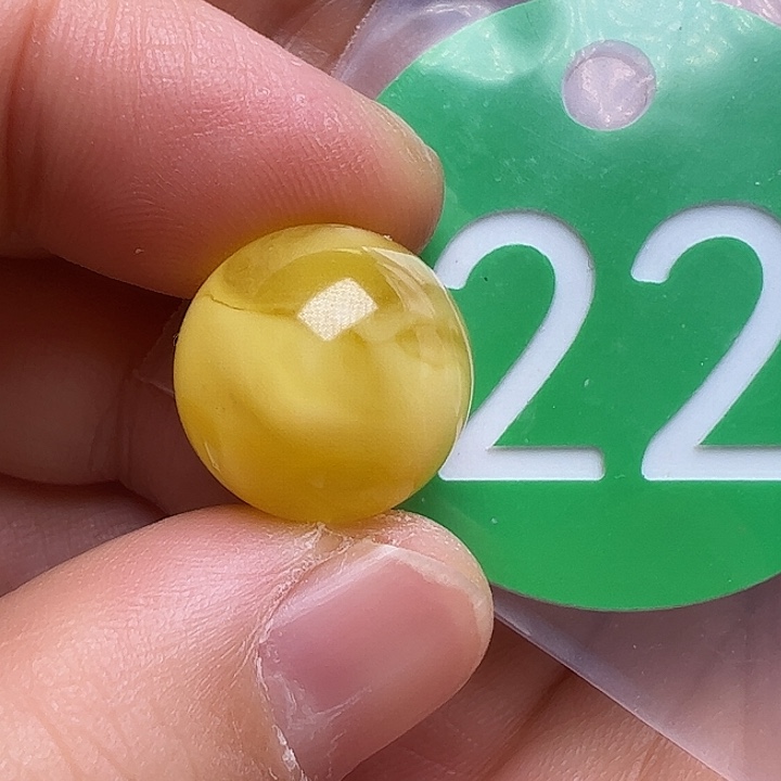 蜜蜡未镶嵌珠宝奇石14.5mm微瑕