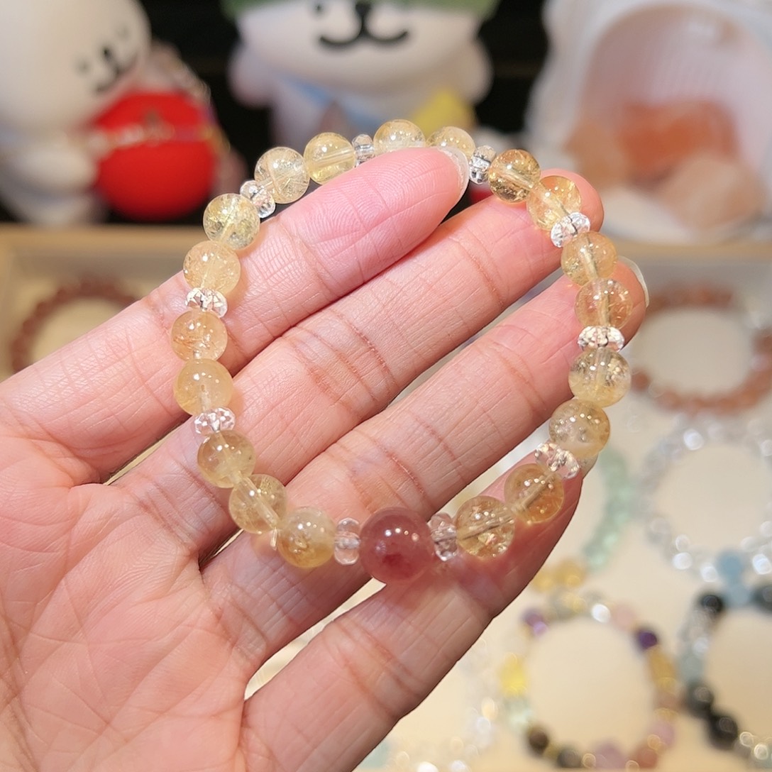 水晶手链未镶嵌黄