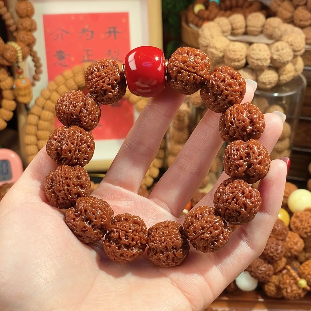 金刚菩提吊坠215玉华红珠