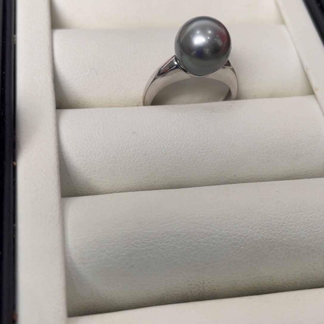 海水珍珠戒圈银S925镶嵌