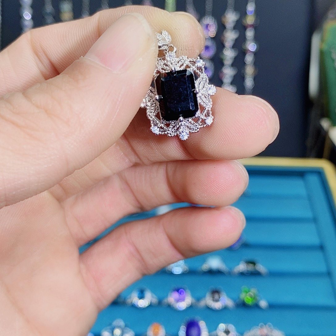 紫晶珠宝半成品银S925镶嵌