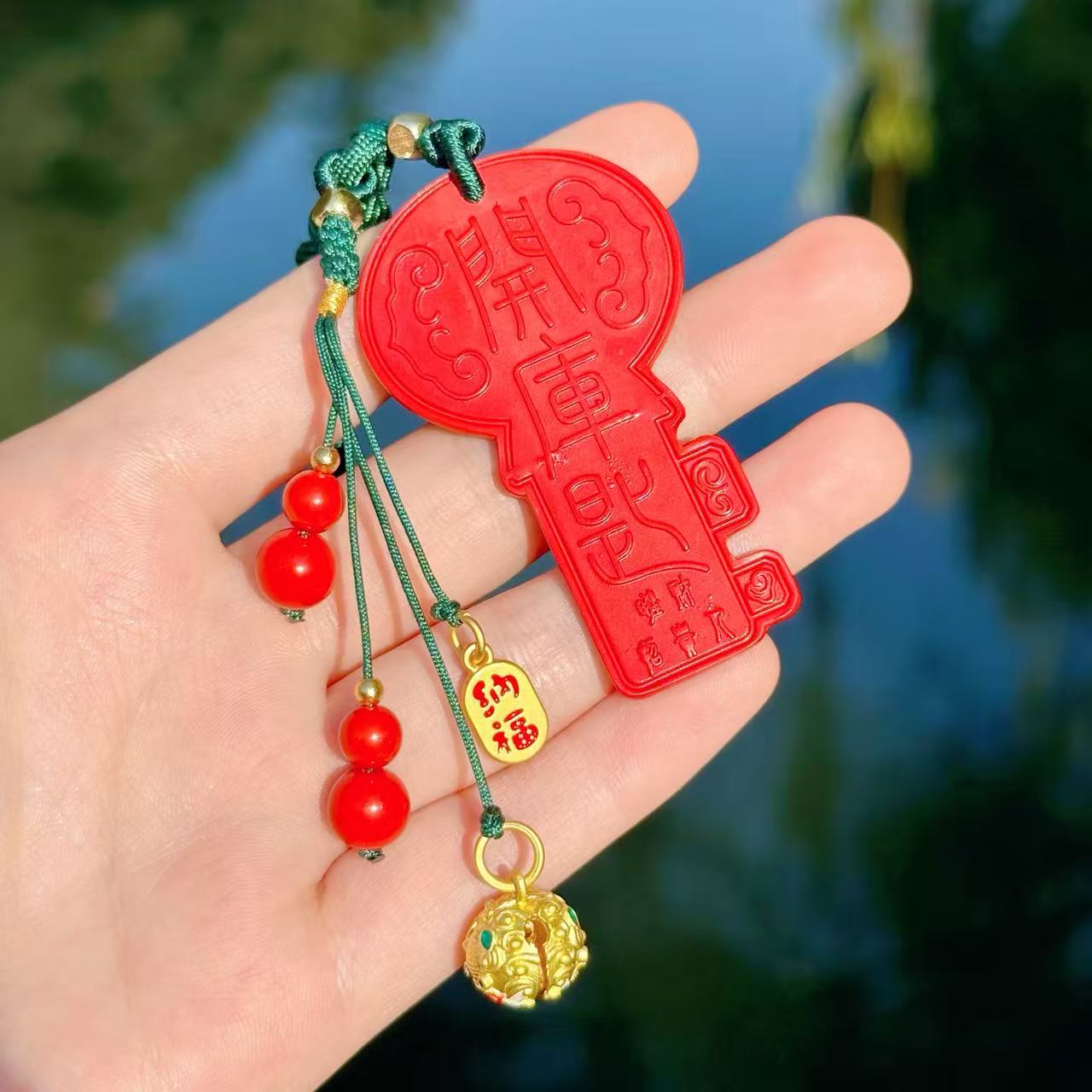 【26年开库匙】红色新年龙铃铛挂坠 景区新款 包挂 2137