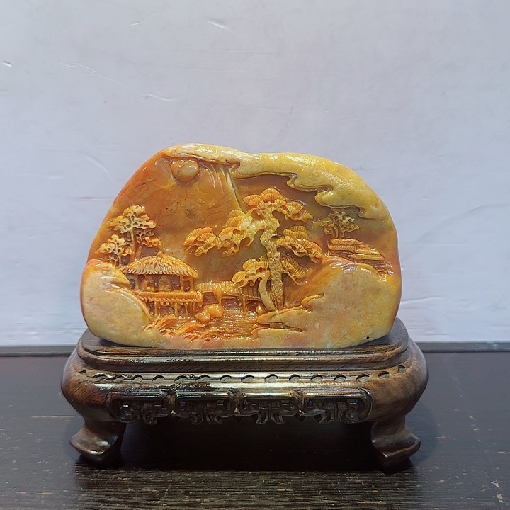 与***行寿山石昌化田黄摆件精品