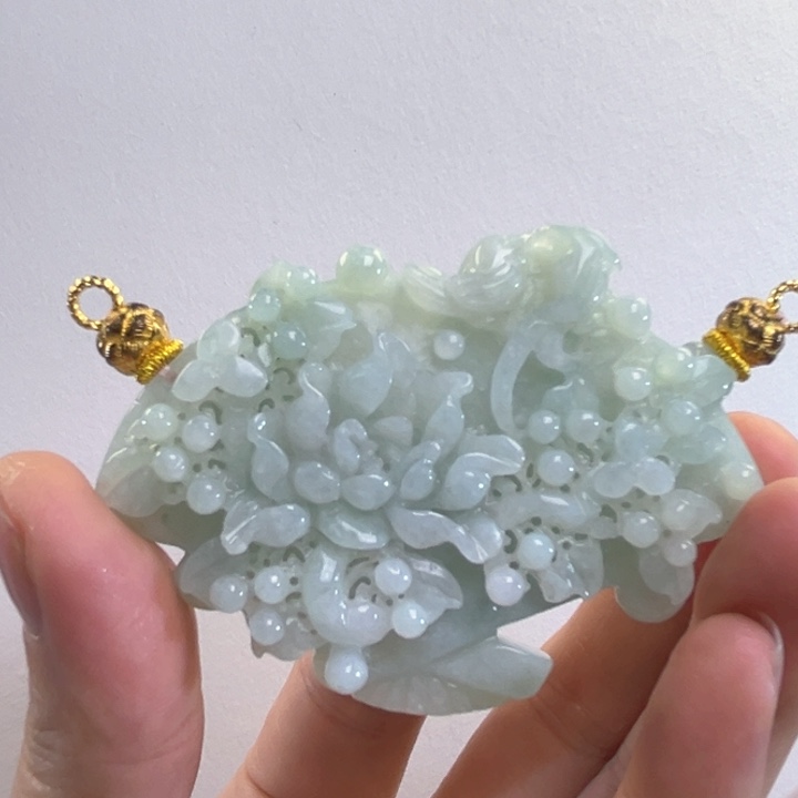 翡翠吊坠(赠链)未镶嵌代编织