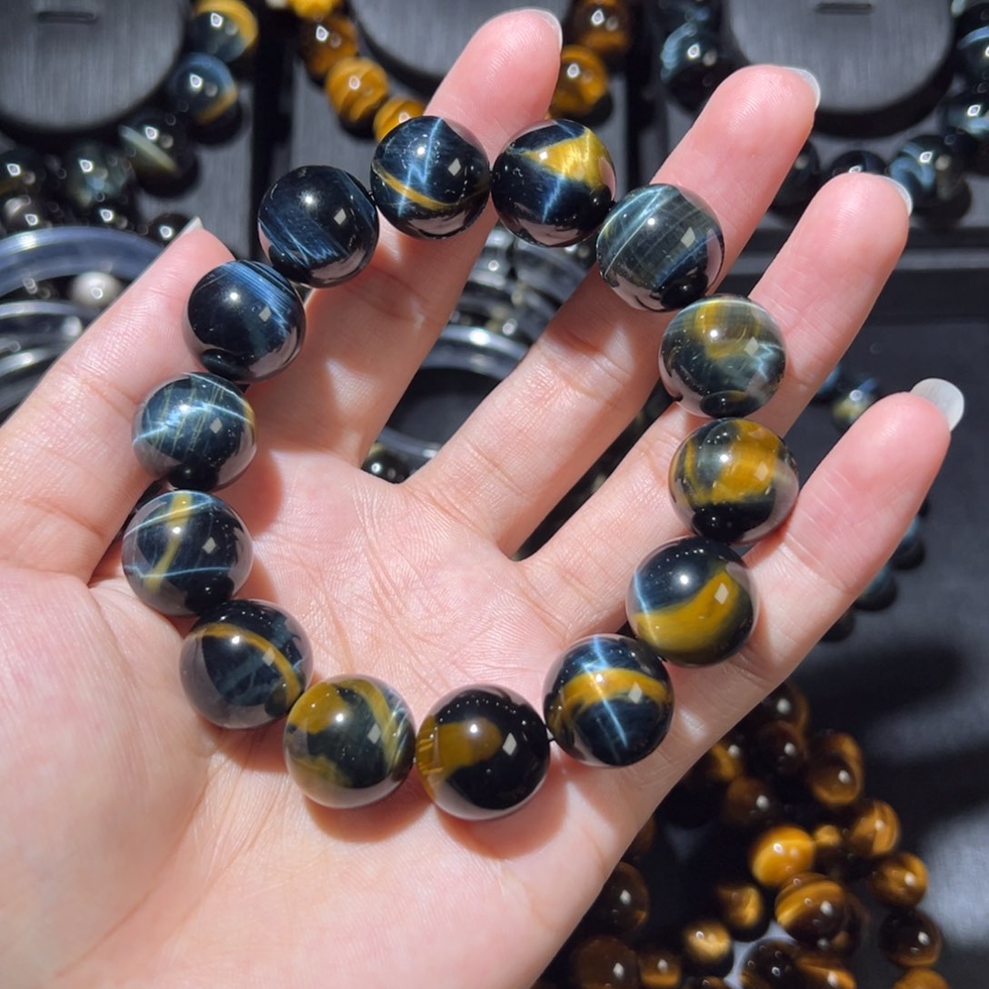 木变石手链未镶嵌我**班梦幻虎眼石