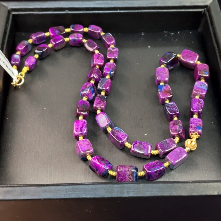 苏纪石（舒俱来）项链18K金镶嵌