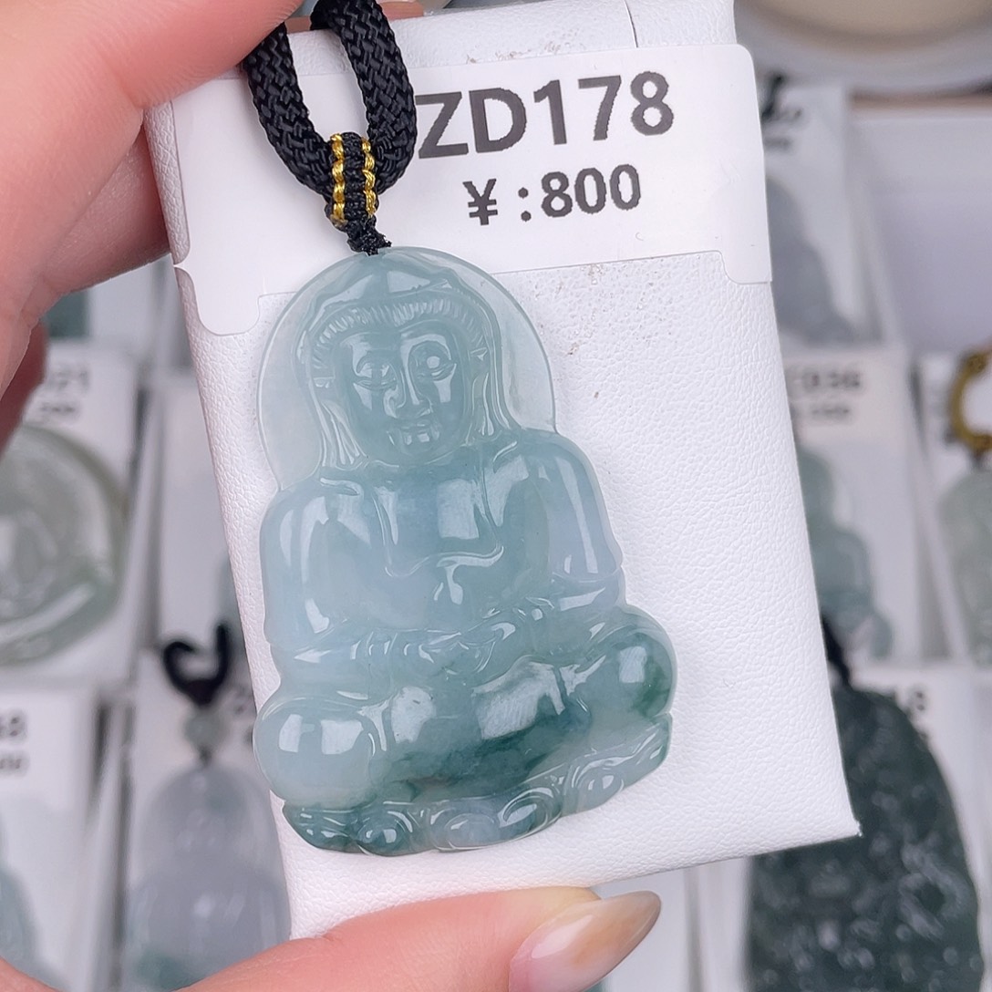 翡翠未镶嵌颈饰zd178