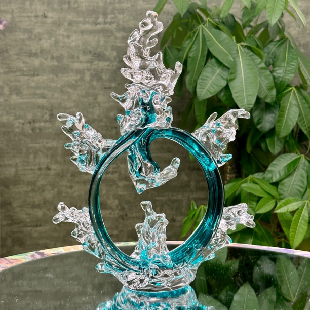 【摩登良品】财源滚滚手工琉璃大师作现代客厅客厅客厅轻奢摆件