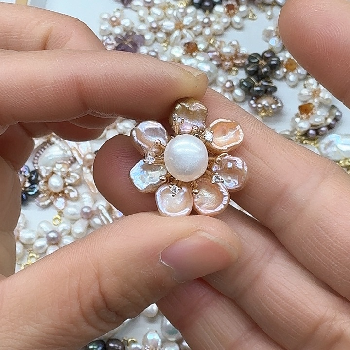 淡水珍珠甜美银S925镶嵌