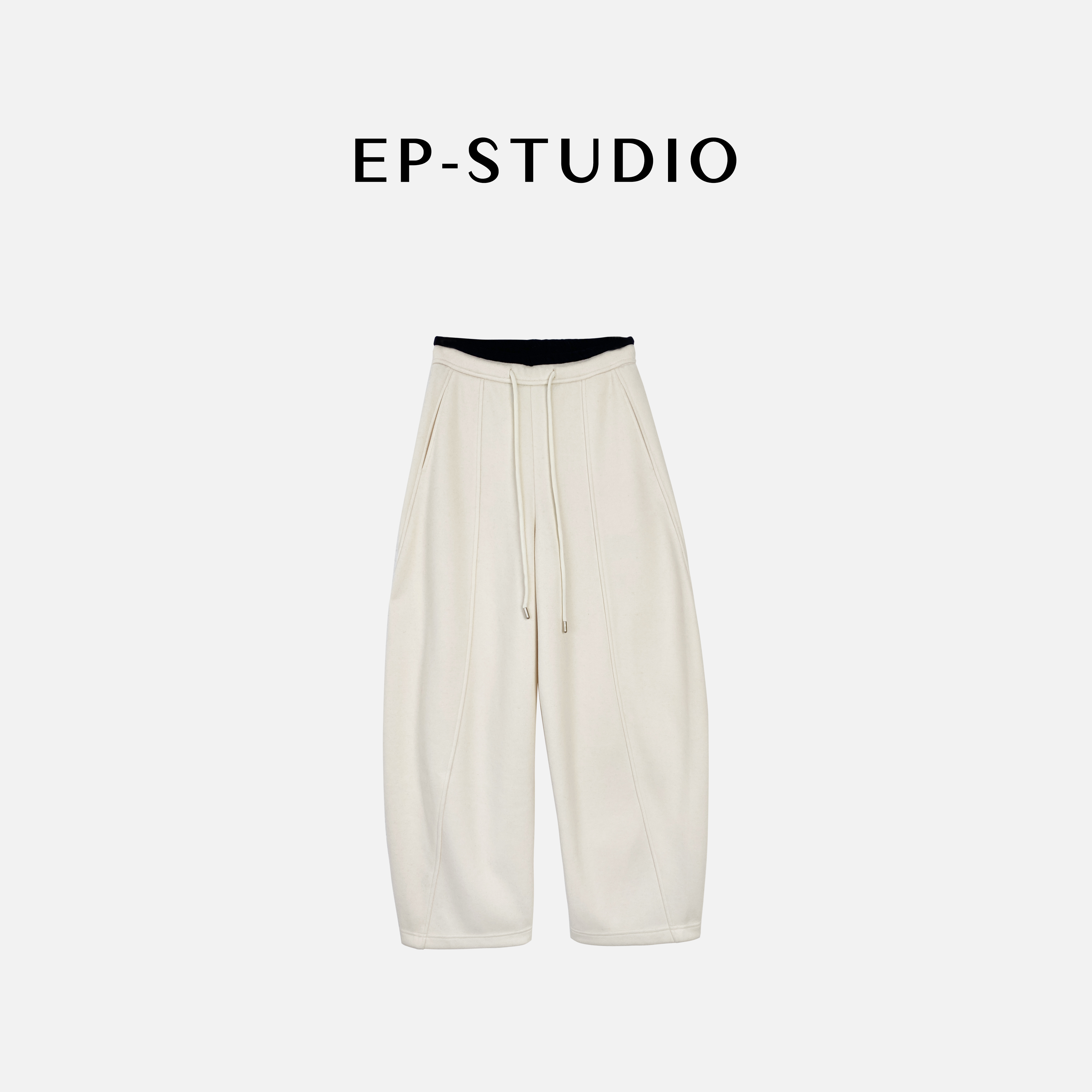 【元满】韩系软糯抽绳垂感绵羊毛休闲裤8096