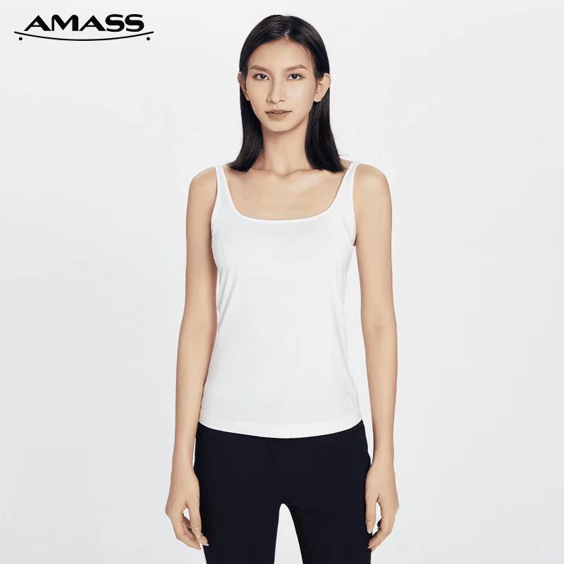 阿玛施AMASS打底纯色春夏两面穿无痕内搭吊带背心简约5300461