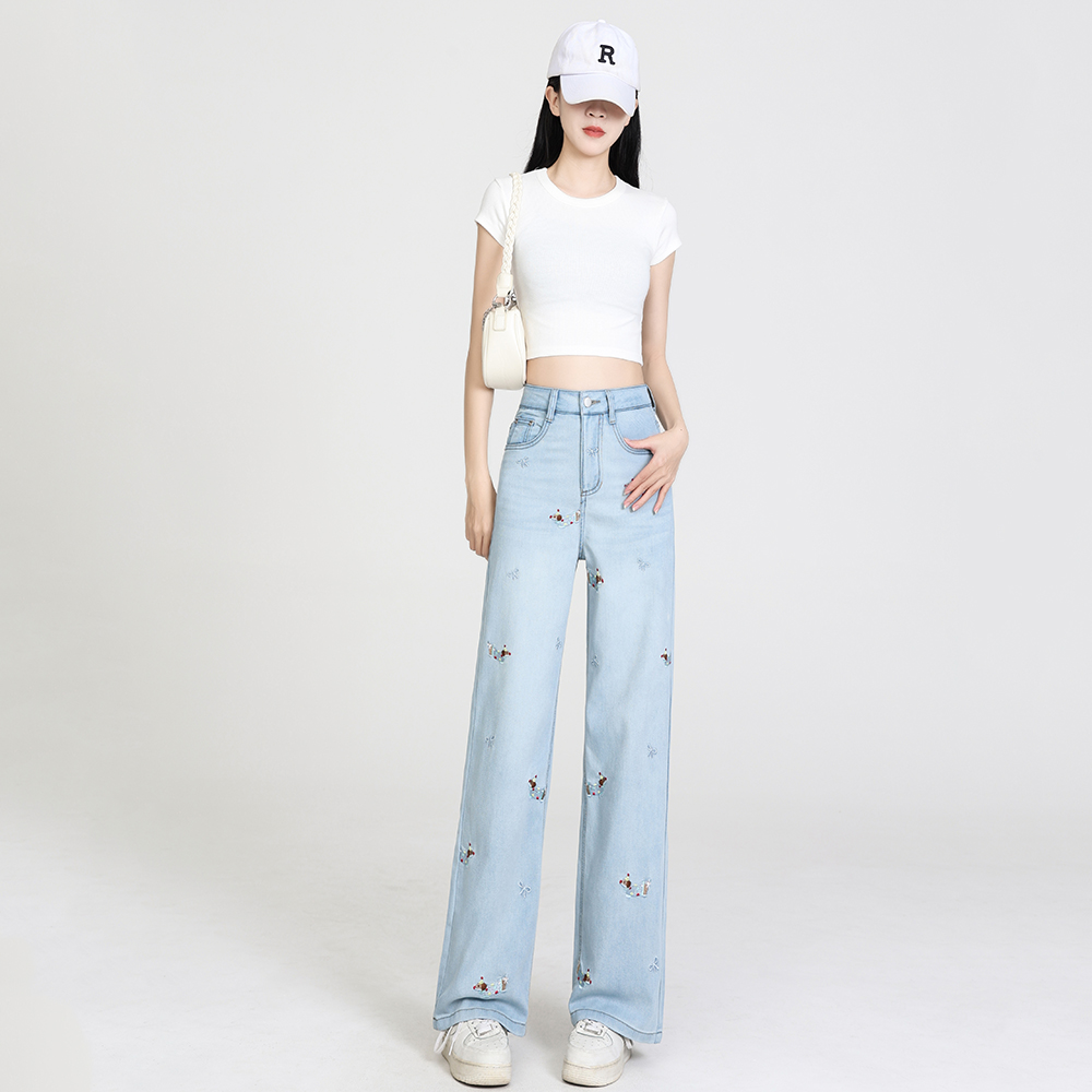 【现货+运费险】夏季新款牛仔裤女2025夏款百搭显瘦窄版阔腿裤