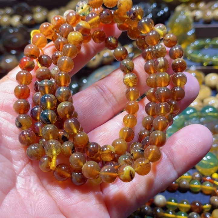 琥珀手链未镶嵌天然