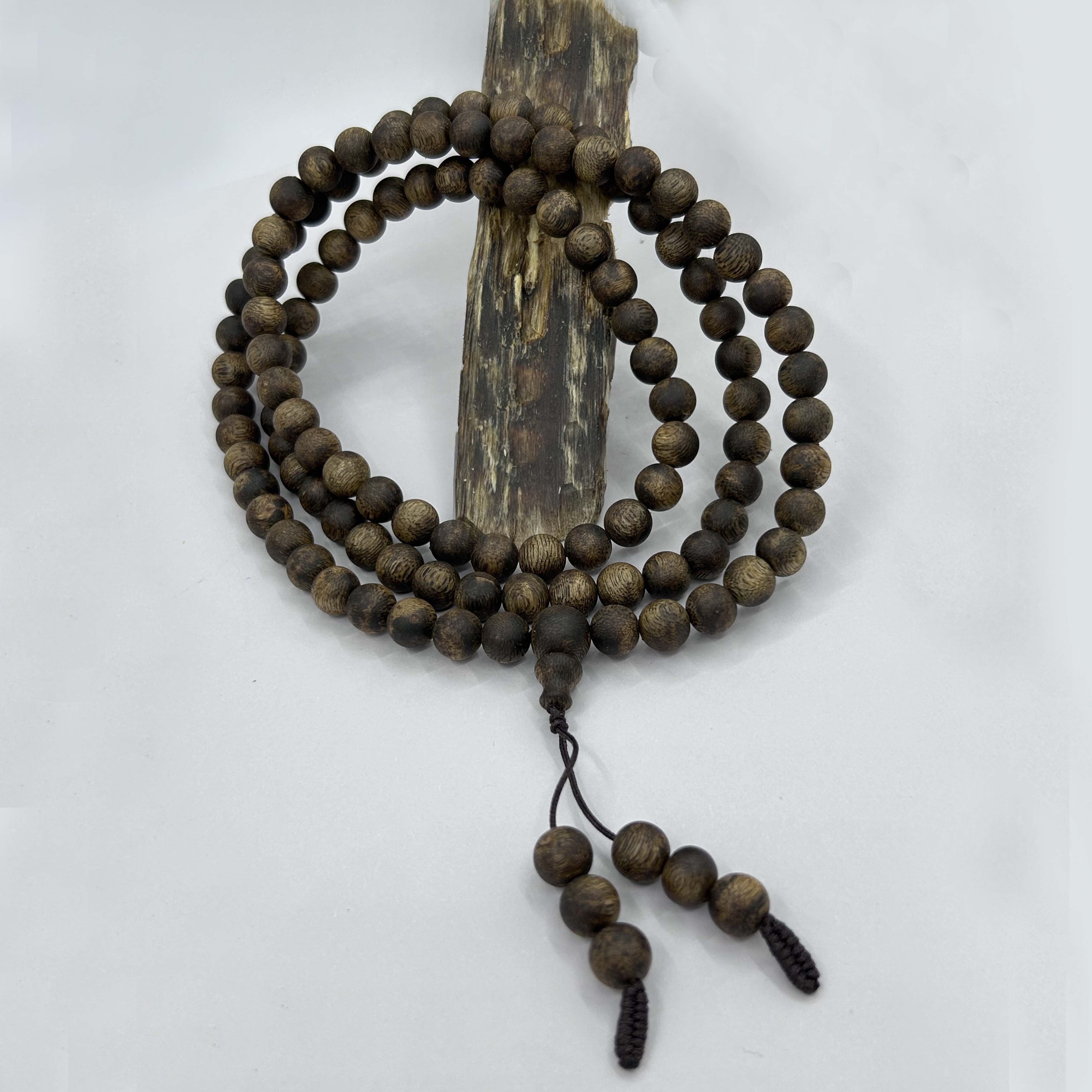 108颗奇楠沉香白棋圆珠九九沉08多圈保26克随机多样性发货