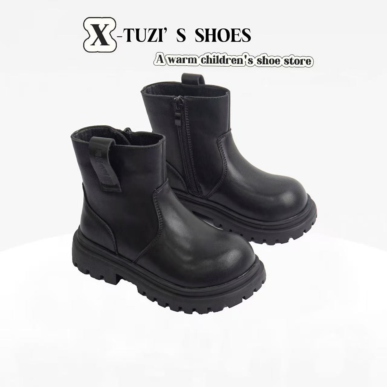 N.N【真皮马丁靴】儿童秋冬款切尔西马丁靴 26078