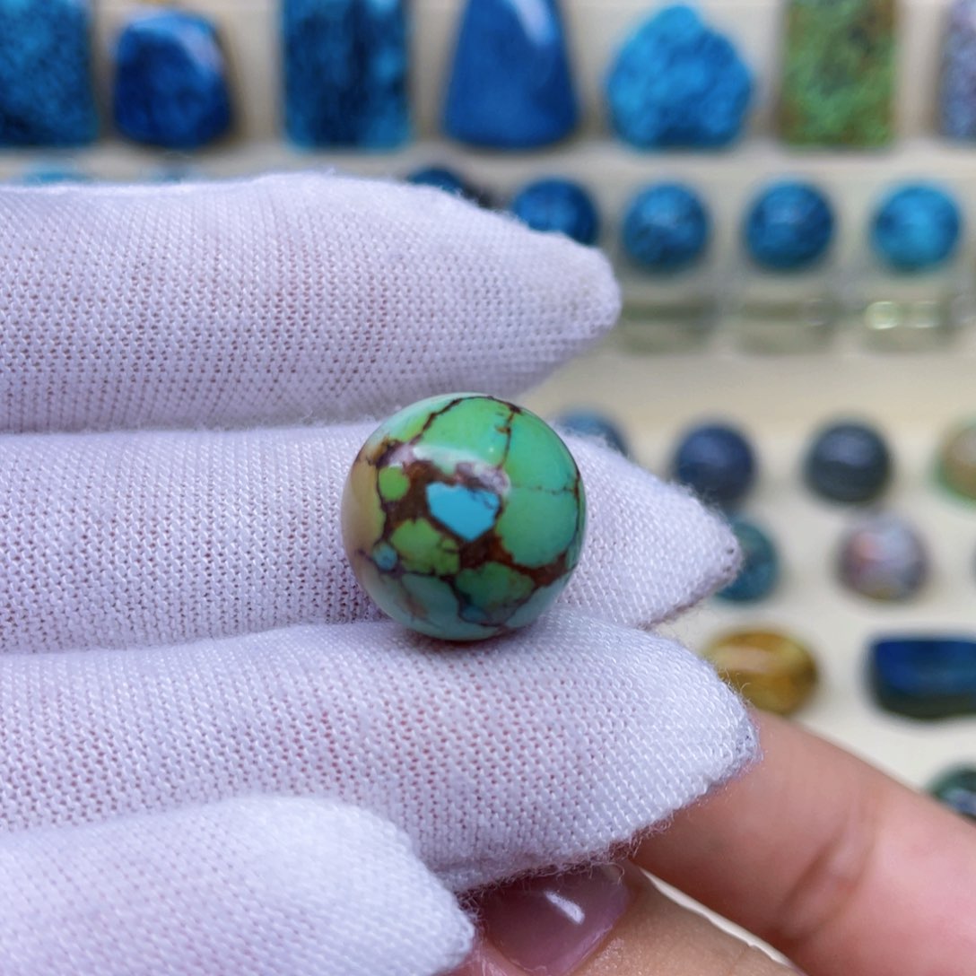 绿松石未镶嵌颈饰尺寸卡14.6