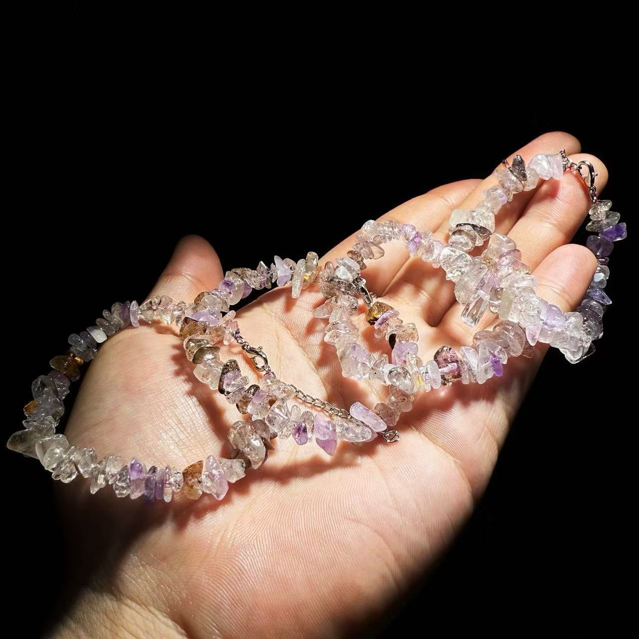 SJ932 紫超七碎石手链-多样性发其一