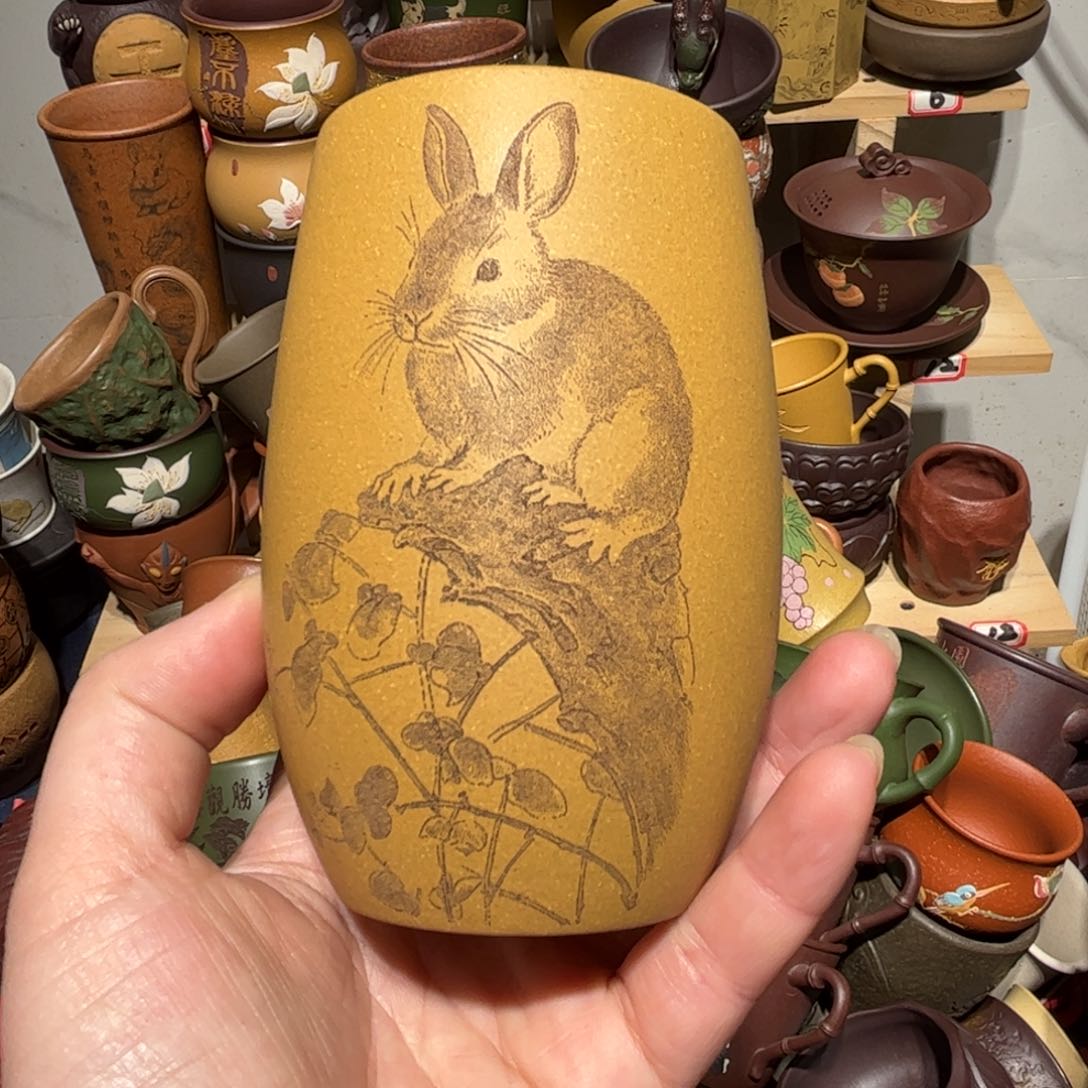 紫砂茶杯宜兴紫砂主人杯