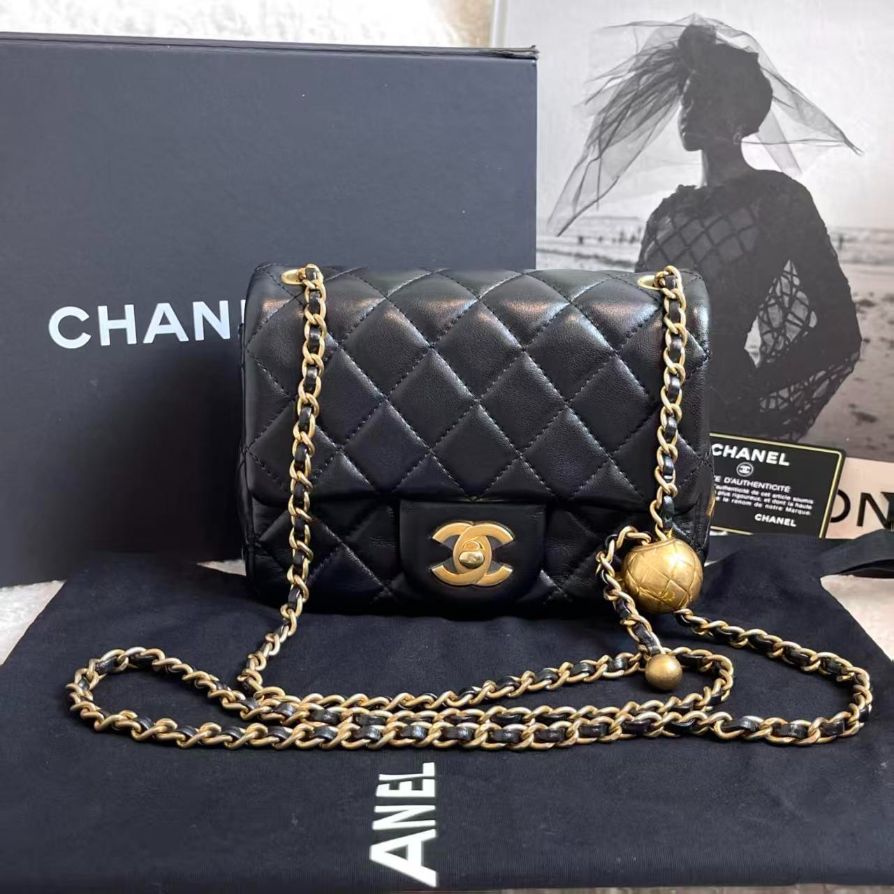 99新 Chanel/香奈儿 金球方胖子55231651/12期免息/代卖服务