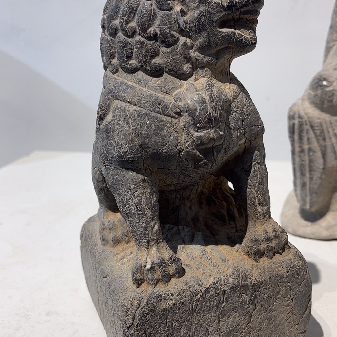 锦***制砖雕青石案头狮111111